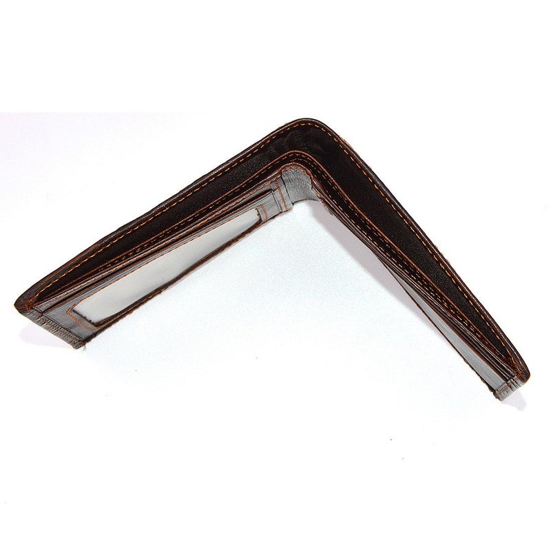 Medifier Mens Brown Genuine Leather Wallet with Credit Card Holder Dragon Pattern S - Image 5